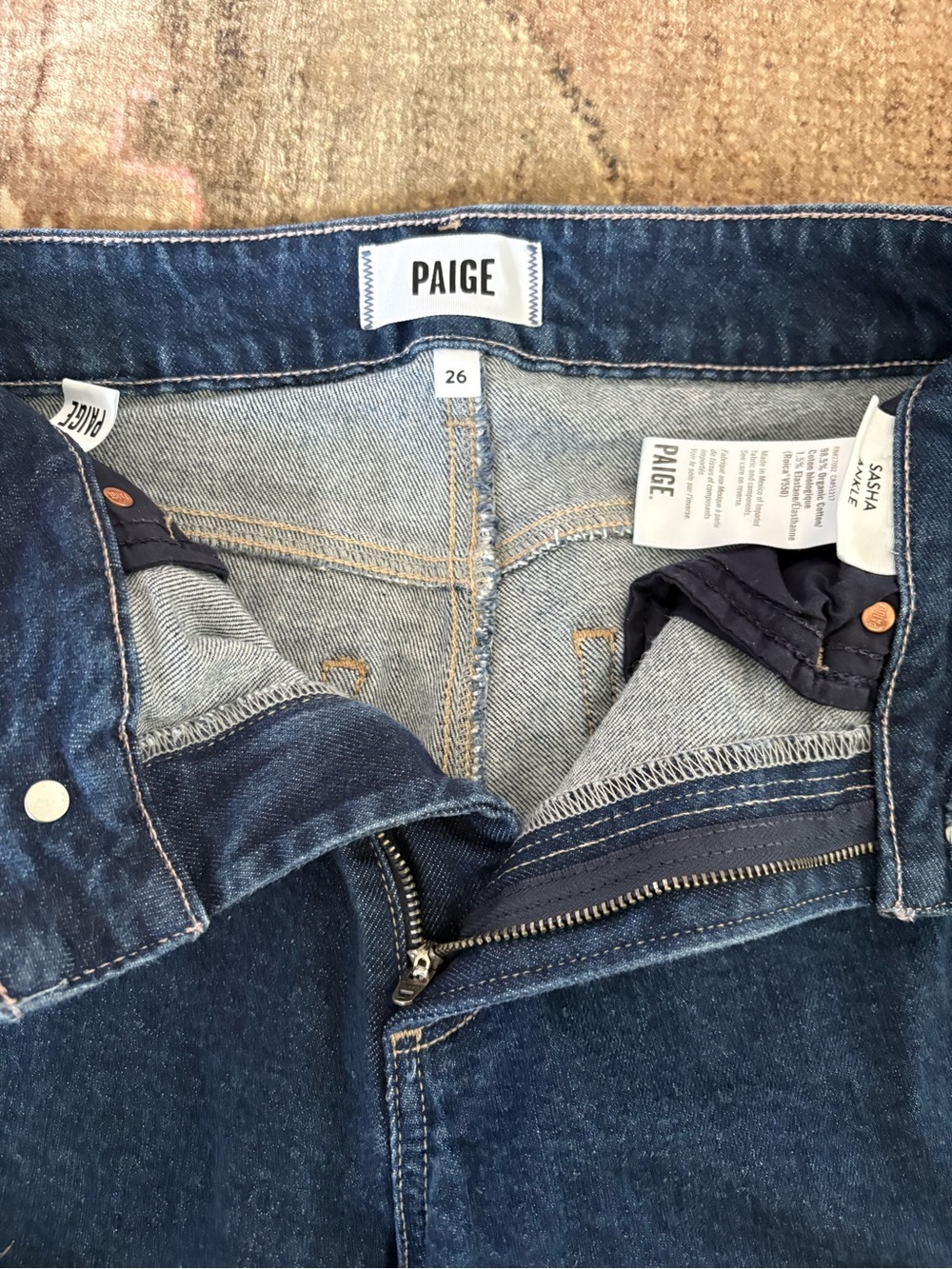 PAIGE Indigo High-Rise Cropped Denim